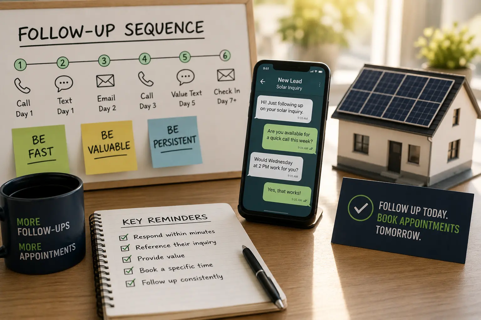 How to Turn a Solar Lead Into a Booked Appointment: A Follow-Up Script Framework